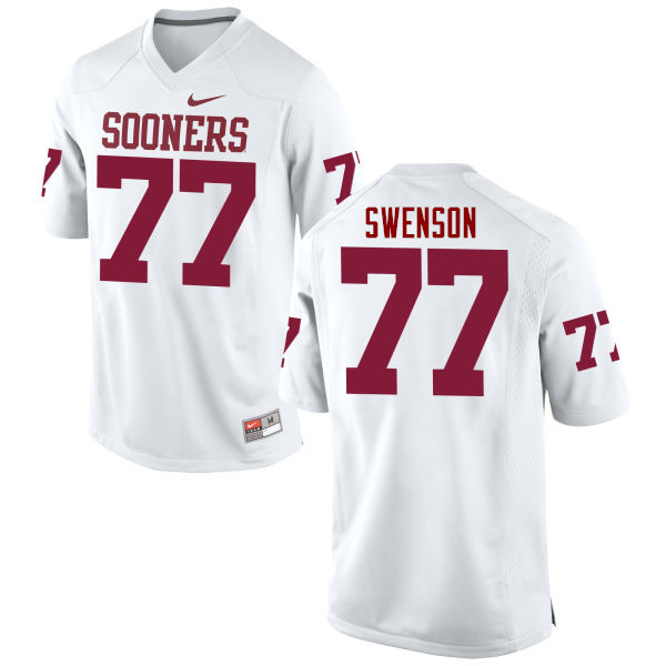 Men Oklahoma Sooners #77 Erik Swenson College Football Jerseys Game-White